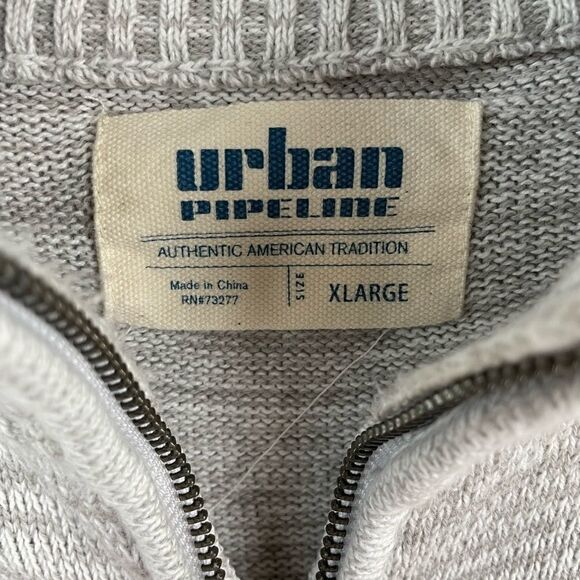 Urban Pipeline Quarter Zip Sweater Pullover Sweatshirt Size XL EUC - Picture 3 of 5